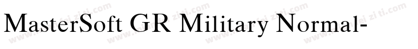 MasterSoft GR Military Normal字体转换